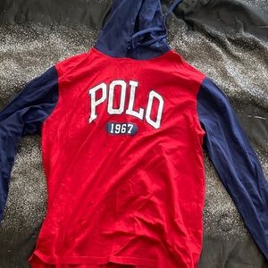 Polo hoodie never worn authentic Large